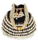 Anekaant Dangle Embellished Velvet Potli Black & White