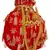 Anekaant Dangle Embellished Velvet Potli Red & Gold