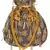 Anekaant Dangle Embellished Velvet Potli  Grey & Gold