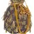 Anekaant Dangle Embellished Velvet Potli  Grey & Gold