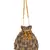 Anekaant Dangle Embellished Velvet Potli  Grey & Gold