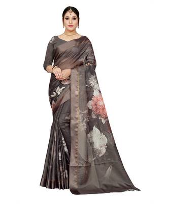Womens Kota doriya Party and Wedding wear Saree With Exclusive Floral Chex Print 1