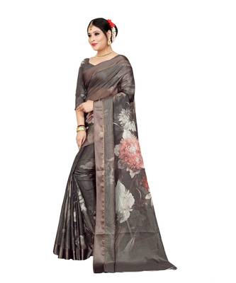 Womens Kota doriya Party and Wedding wear Saree With Exclusive Floral Chex Print 2