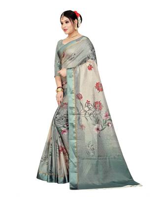 Womens Kota doriya Party and Wedding wear Saree With Exclusive Floral Chex Print 2