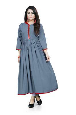 Multicolor hand woven rayon ethnic kurtis 3