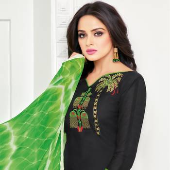 Black embroidered chanderi silk salwar 2