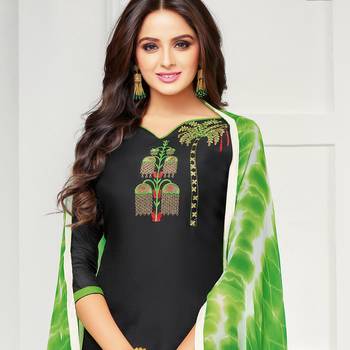 Black embroidered chanderi silk salwar 3