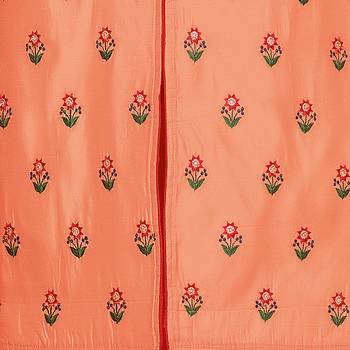 Peach Embroidered Chanderi Silk Salwar 4