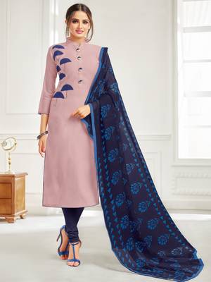 Mauve Embroidered Chanderi Silk Salwar 1