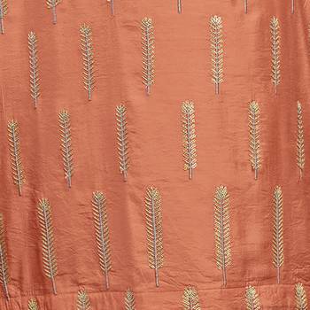 Light-Orange Embroidered Chanderi Silk Salwar 3