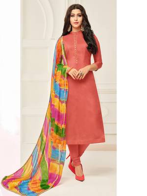 Brown Plain Chanderi Silk Salwar 1