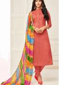 Brown Plain Chanderi Silk Salwar