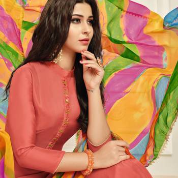 Brown Plain Chanderi Silk Salwar 4