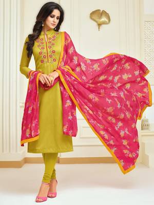 Mustard Embroidered Chanderi Silk Salwar 1