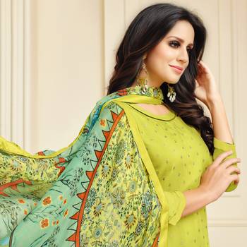 Light-green embroidered chanderi silk salwar 2