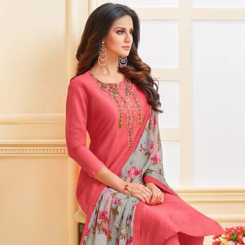 Pink Embroidered Chanderi Silk Salwar 2