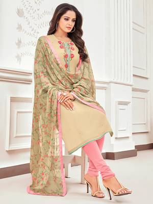 Tan embroidered chanderi silk salwar 2