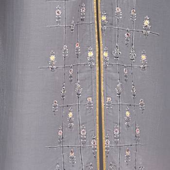 Grey embroidered chanderi silk salwar 3