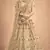 Beige Stone, Dori, Zari And Thread Embroidered Satin Semi Stitched bridal lehenga