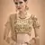 Beige Stone, Dori, Zari And Thread Embroidered Satin Semi Stitched bridal lehenga