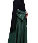 Justkartit Plain Black Long Layer Niqab Scarf Hijab For Women