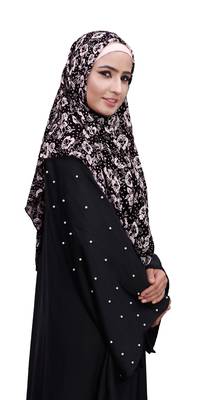Justkartit Outdoor Wear Soft Chiffon Printed Square Scarf Hijab Dupatta For Women 3