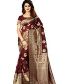 Multicolor woven banarasi saree with blouse