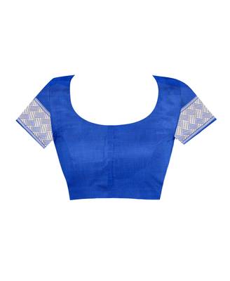 Multicolor woven banarasi saree with blouse 4