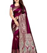 Multicolor woven banarasi saree with blouse