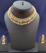 Gold crystal necklaces