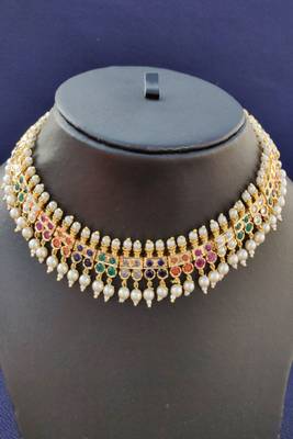 Gold crystal necklaces 2