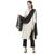 Black Silver Chiffon Embroidered Ethnic Wear Dupatta For Women's
