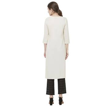 White embroidered viscose kurtas-and-kurtis 3