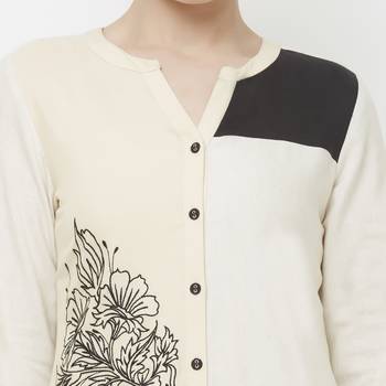 White embroidered viscose kurtas-and-kurtis 5
