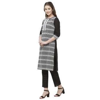 Black embroidered cotton kurtas-and-kurtis 2