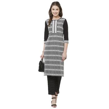 Black embroidered cotton kurtas-and-kurtis 4