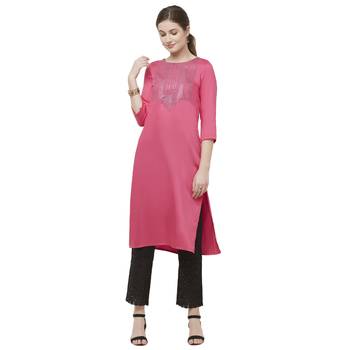 Off white embroidered satin kurtas-and-kurtis 4