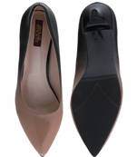 brown pointed toe ballerinas heels