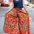 Black Base Orange  Rajasthani Printing Designer Palazzo Pant Pattern 2