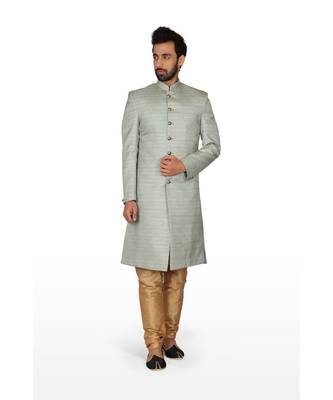 Green Embroidered Art Silk Kurta Pajama 1