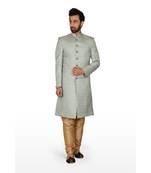 Green Embroidered Art Silk Kurta Pajama