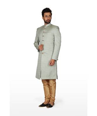 Green Embroidered Art Silk Kurta Pajama 2