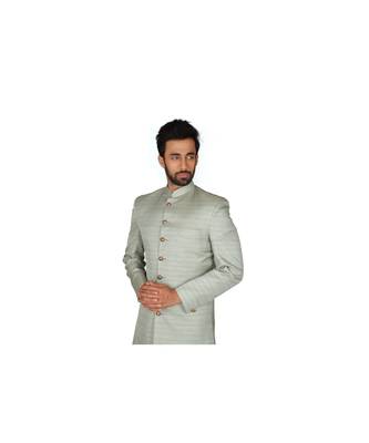 Green Embroidered Art Silk Kurta Pajama 3