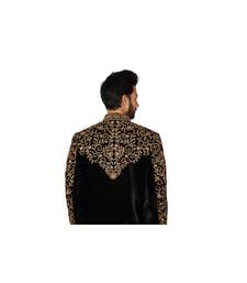 Gold Embroidered Art Silk Kurta Pajama