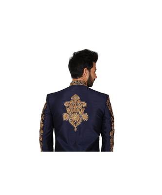 Blue Embroidered Art Silk Kurta Pajama 2
