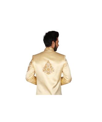 Gold Embroidered Brocade Kurta Pajama 2