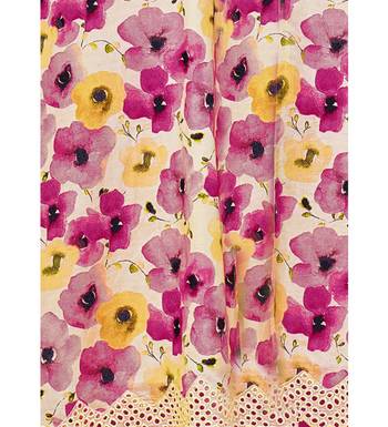 Purple Cotton Satin Women's Unstitched Dress Material 4