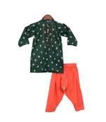 Green Printed Kurta with Salwar