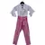 White Knotted Top with Stripe Pants