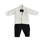 White Plain Coat Set for Boys